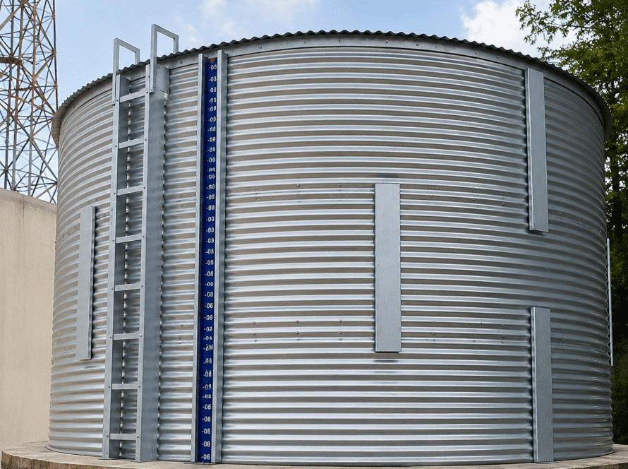 zinc aluminium storage tank