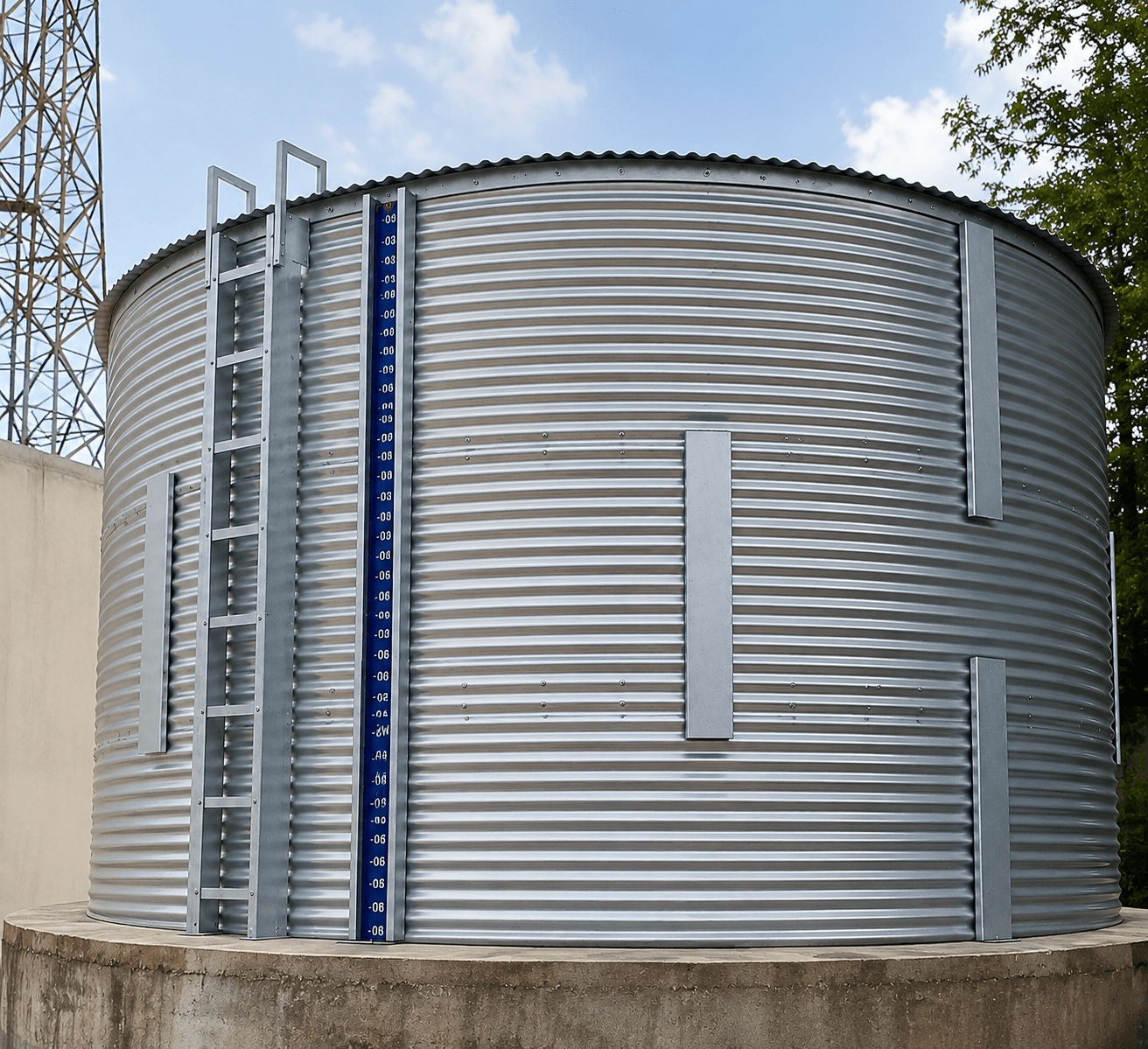 zinc aluminium storage tank