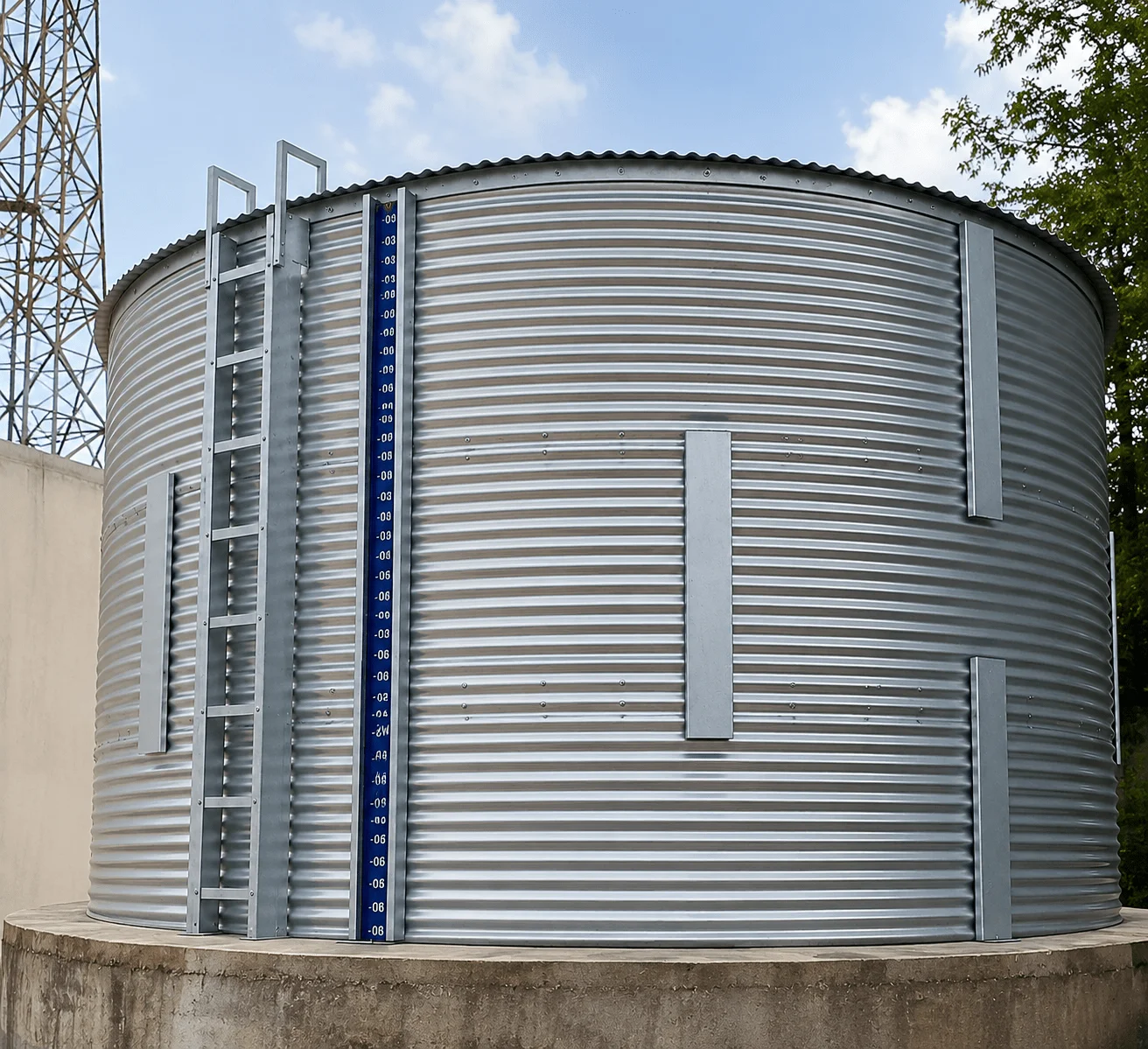 zinc aluminium storage tank